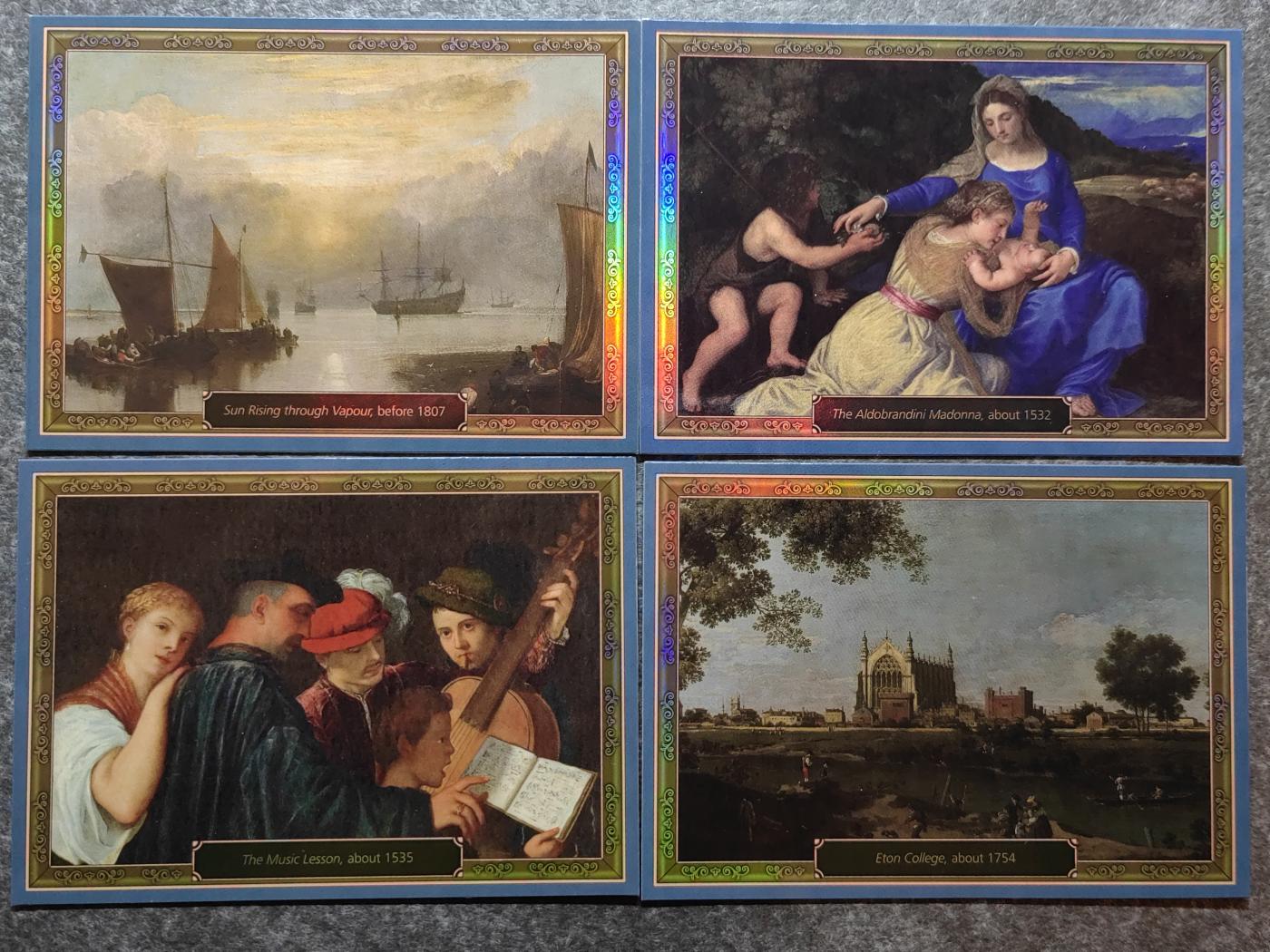 收藏卡💰🌞💰（拍卖）精品🔭专场🌟 英国博物馆世界名画收藏卡一组