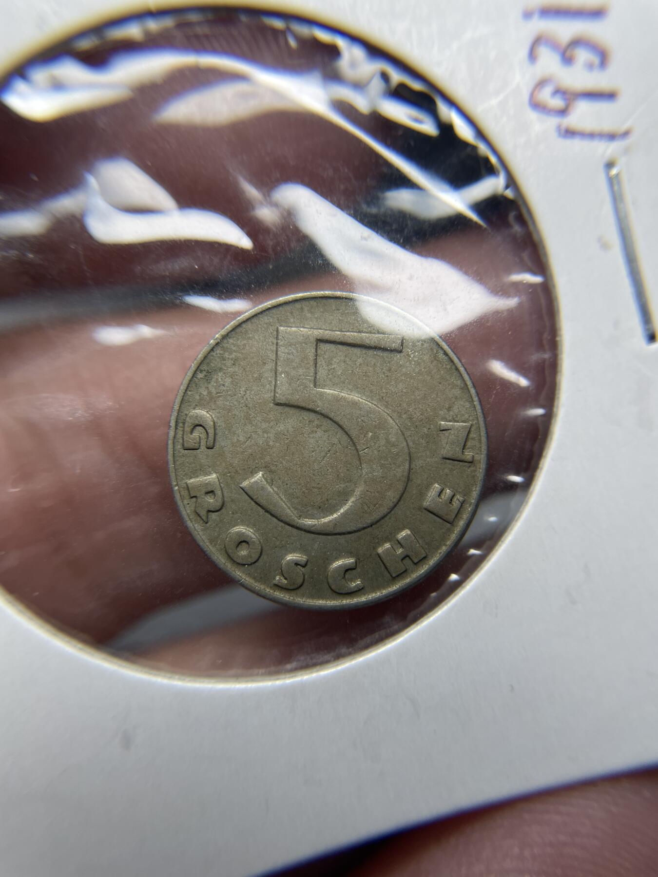 2024年集古藏今外币拍卖第六期-第9场—（总第59拍） 1931年奥地利5格罗申