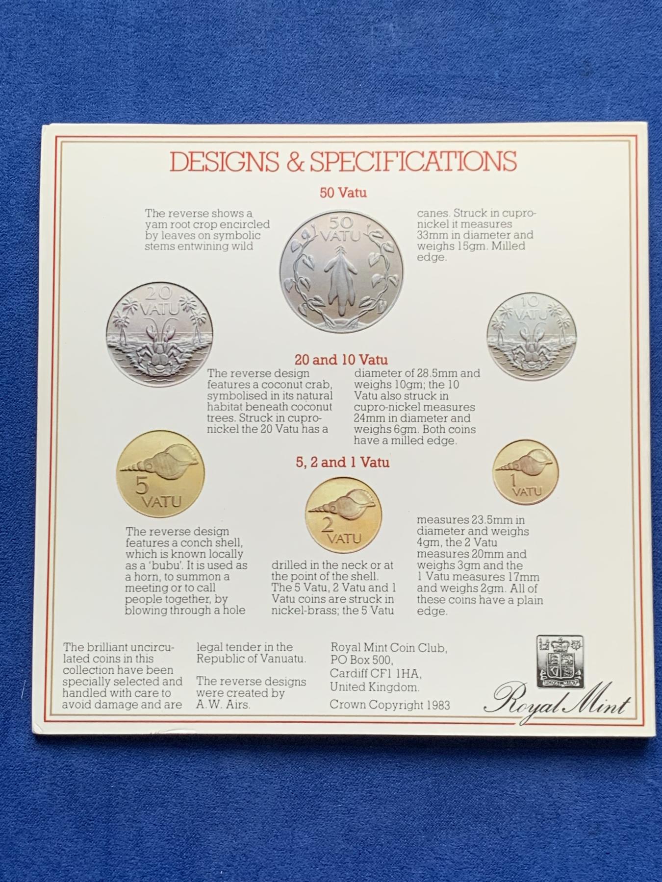 《竞宝斋》第267场- 周日，周一  2场连拍 （全场包邮） 瓦鲁图1983英皇厂官方套币