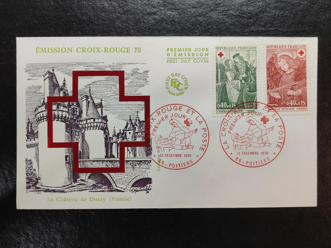 多国邮品💰🌞💰（拍卖）精品🔭专场🌟第68场 法国1970年 红十字 贵族与夫人 持鞭天使 2全