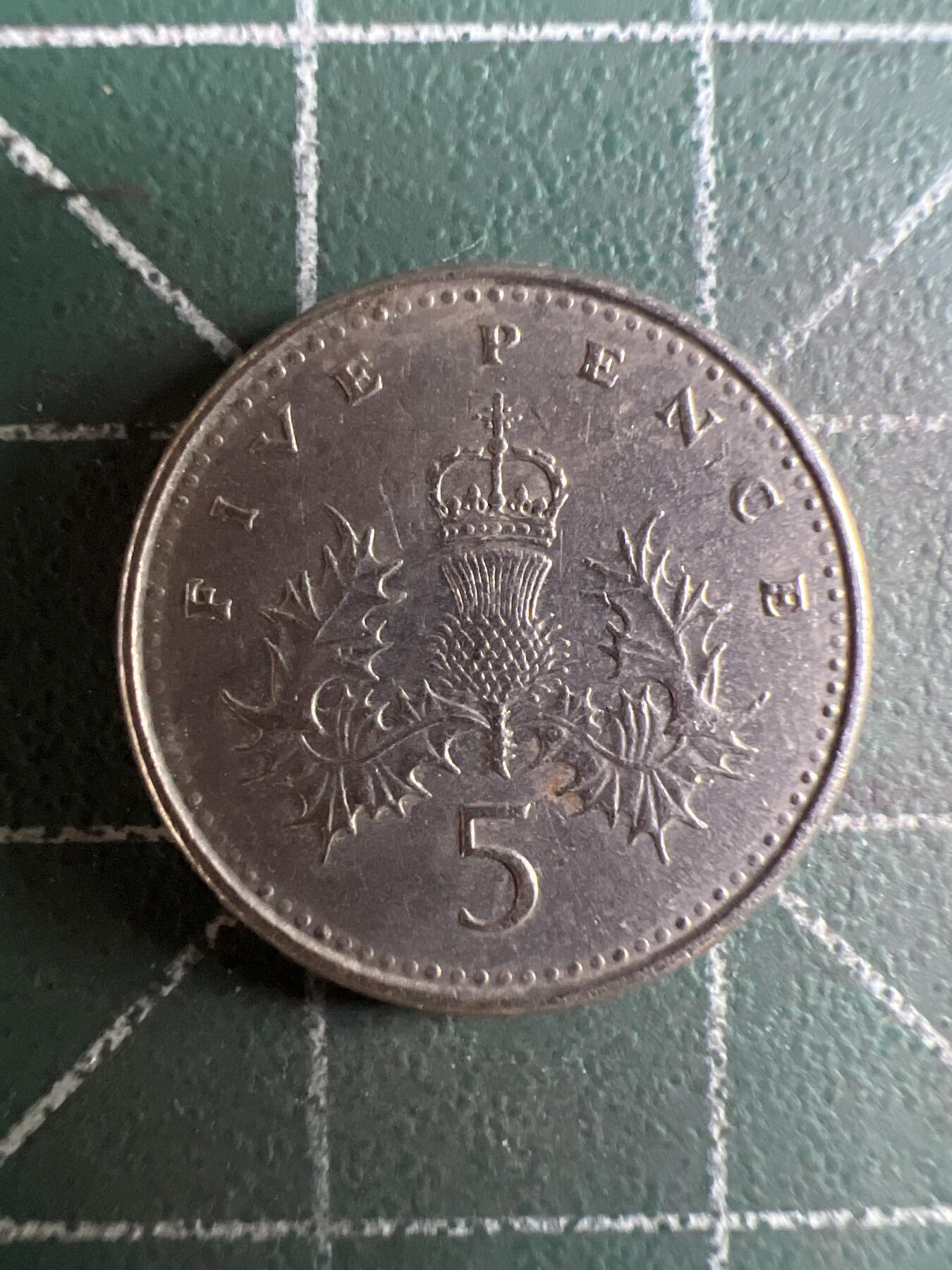 第598期 硬币专场 （无押金，捡漏，全场50包邮，偏远地区除外，接收代拍业务） 英国5便士