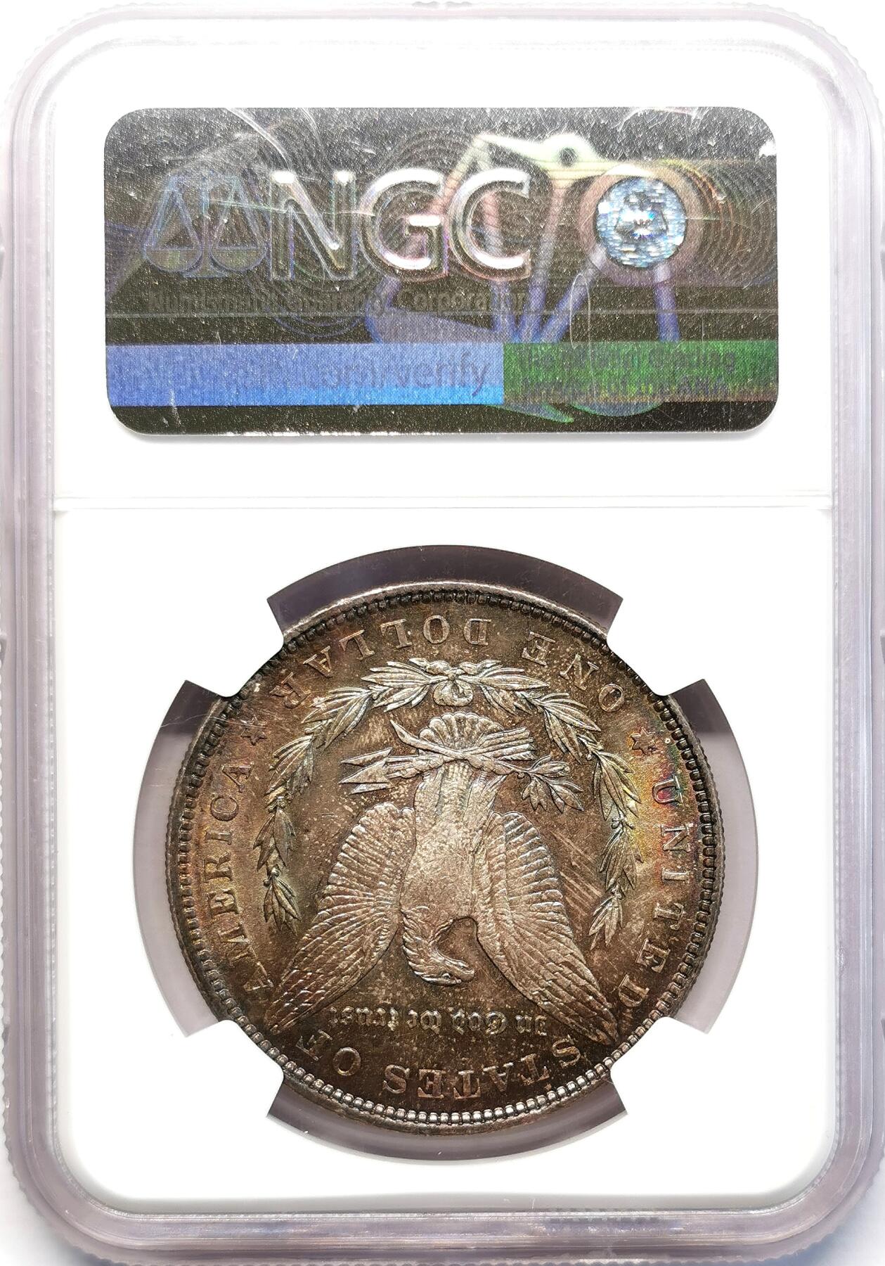 凡希社世界钱币微拍第二百六十八期 1887美国摩根壹元NGC-MS63，别有风味的酱彩！