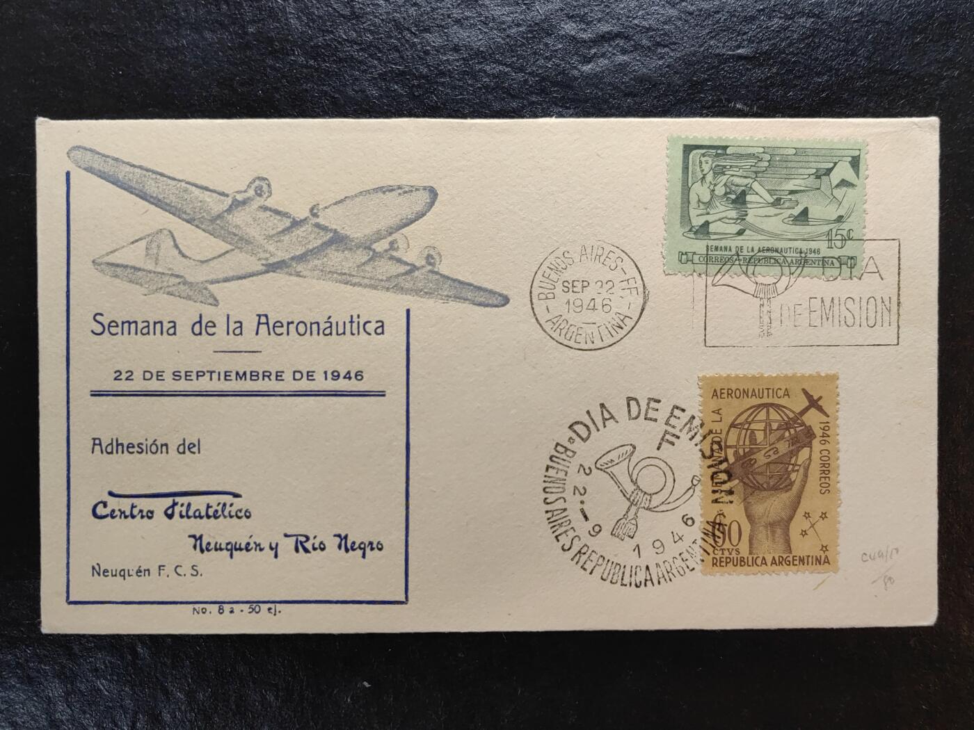 多国邮品💰🌞💰（拍卖）精品🔭专场🌟第68场 阿根廷1946年 航空飞行周