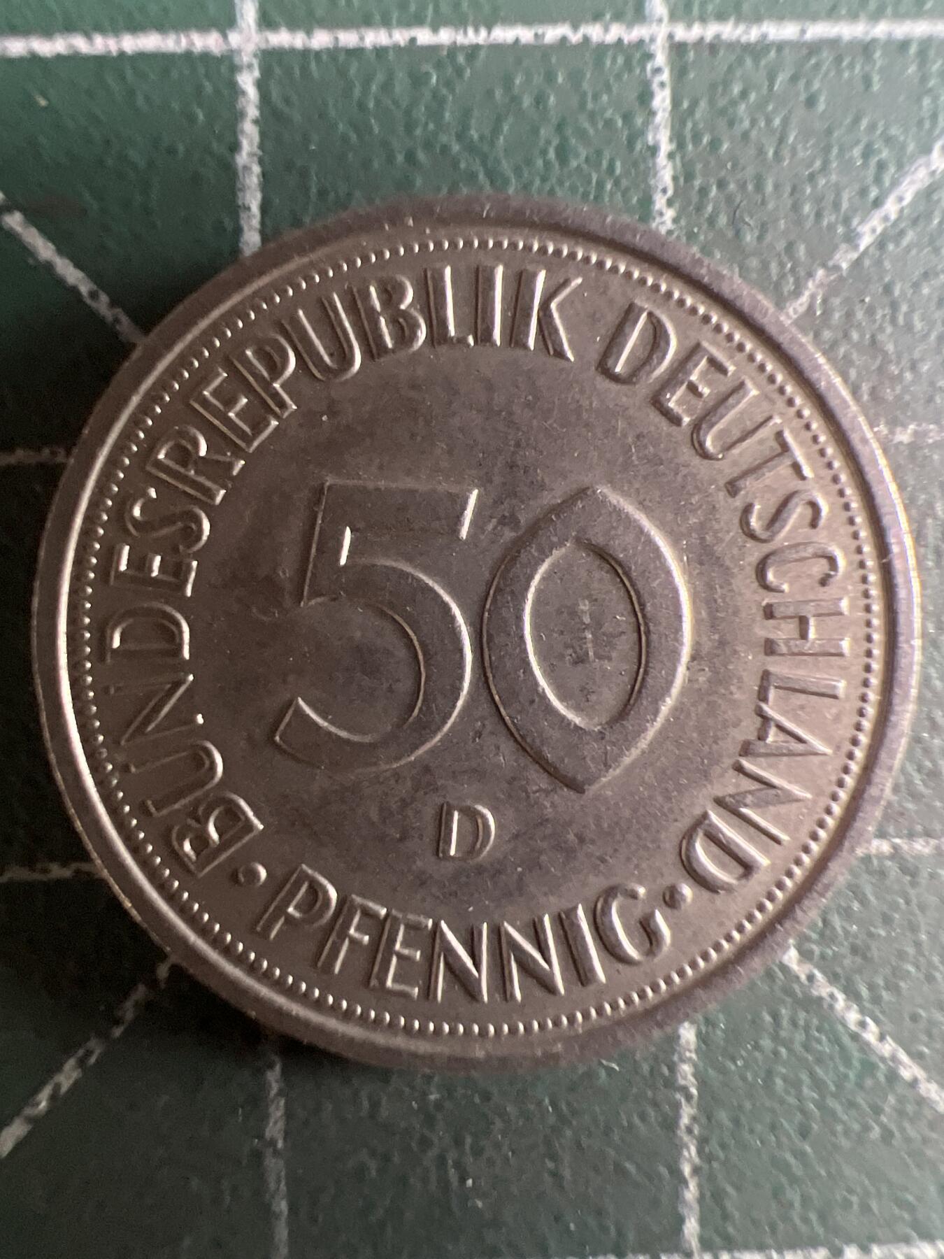 第598期 硬币专场 （无押金，捡漏，全场50包邮，偏远地区除外，接收代拍业务） 德国50分 D
