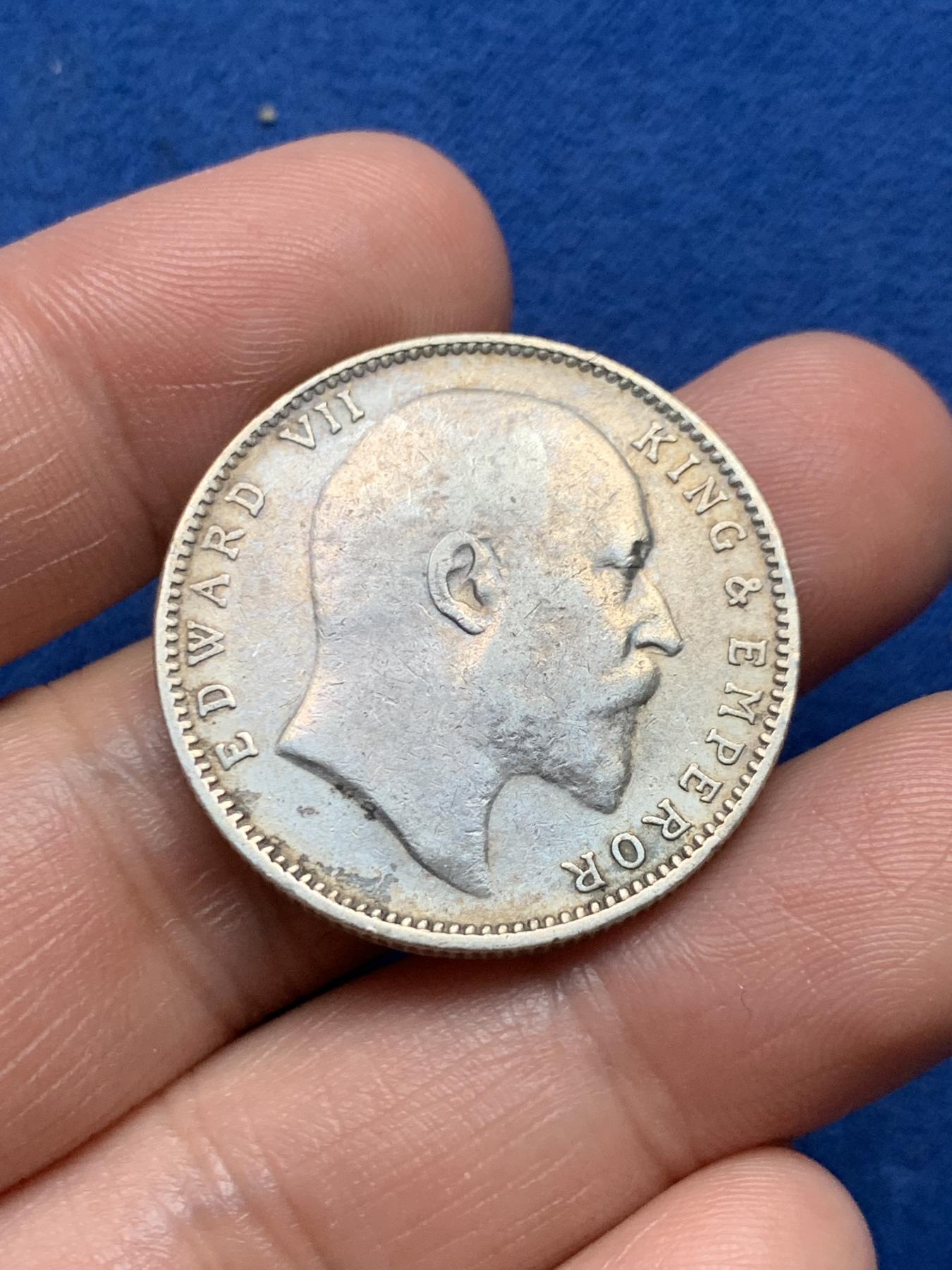 《竞宝斋》第267场- 周日，周一  2场连拍 （全场包邮） 英属印度 1903年 爱德华七世 1卢比 银币