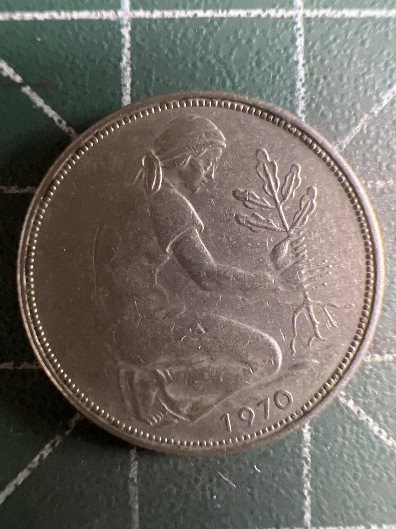 第598期 硬币专场 （无押金，捡漏，全场50包邮，偏远地区除外，接收代拍业务） 德国50分 J