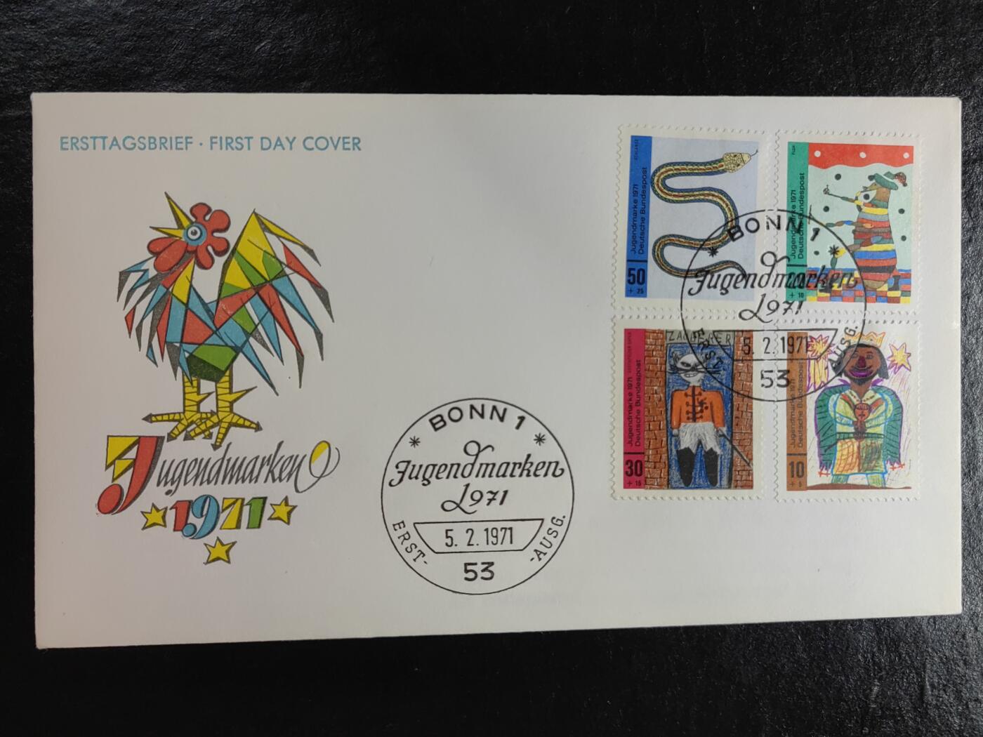 多国邮品💰🌞💰（拍卖）精品🔭专场🌟第68场 德国1971年 青年节 儿童绘画 