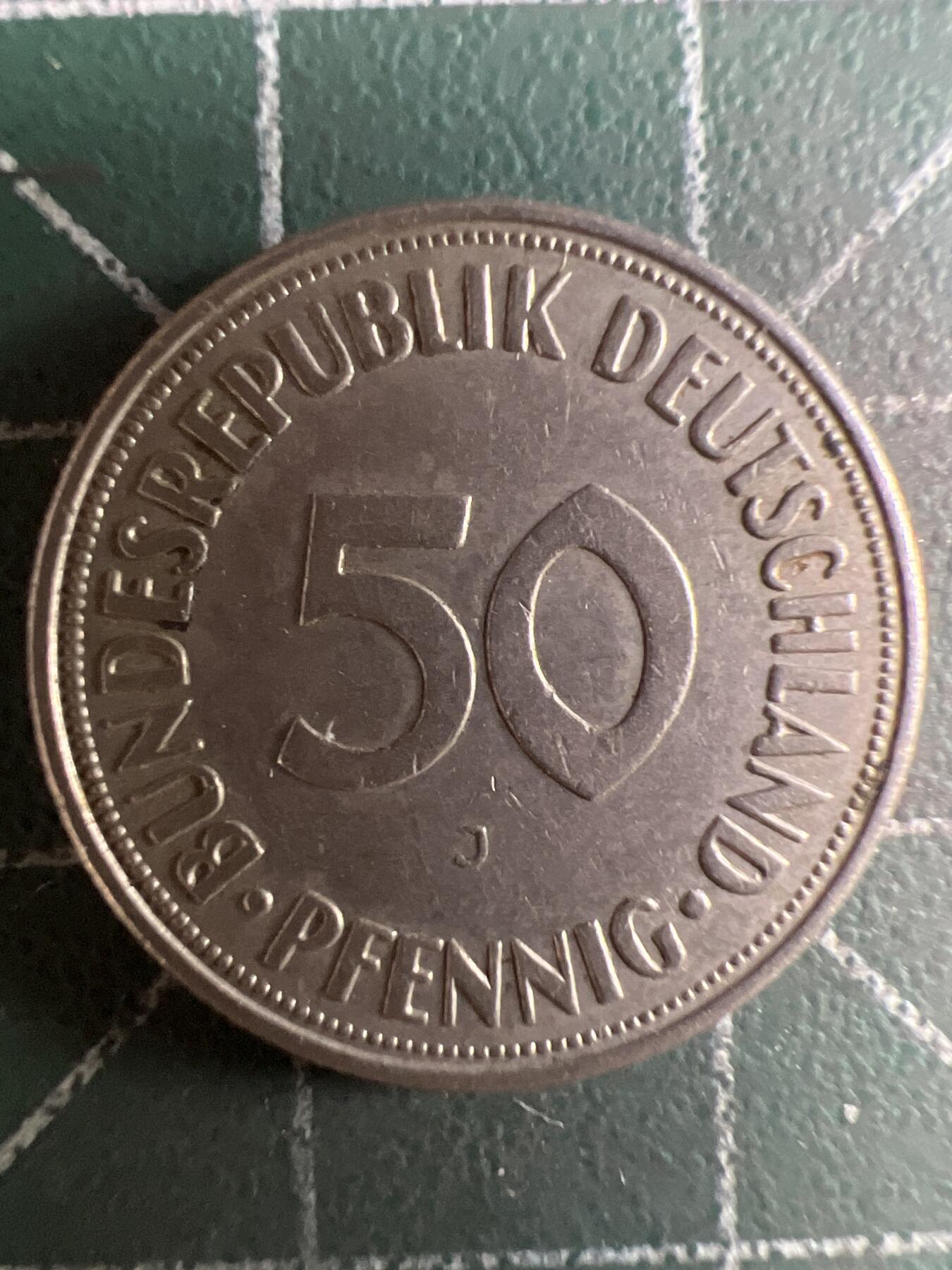 第598期 硬币专场 （无押金，捡漏，全场50包邮，偏远地区除外，接收代拍业务） 德国50分 J