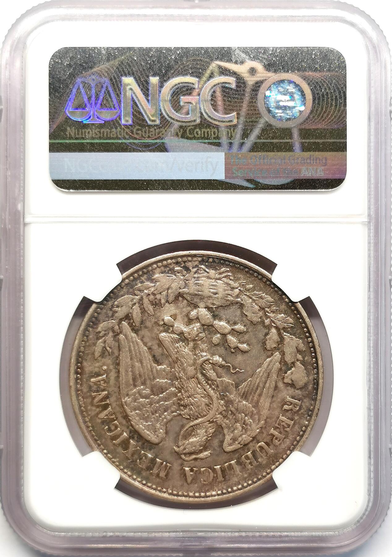 凡希社世界钱币微拍第二百六十八期 1901MO墨西哥直边鹰洋NGC-AUD