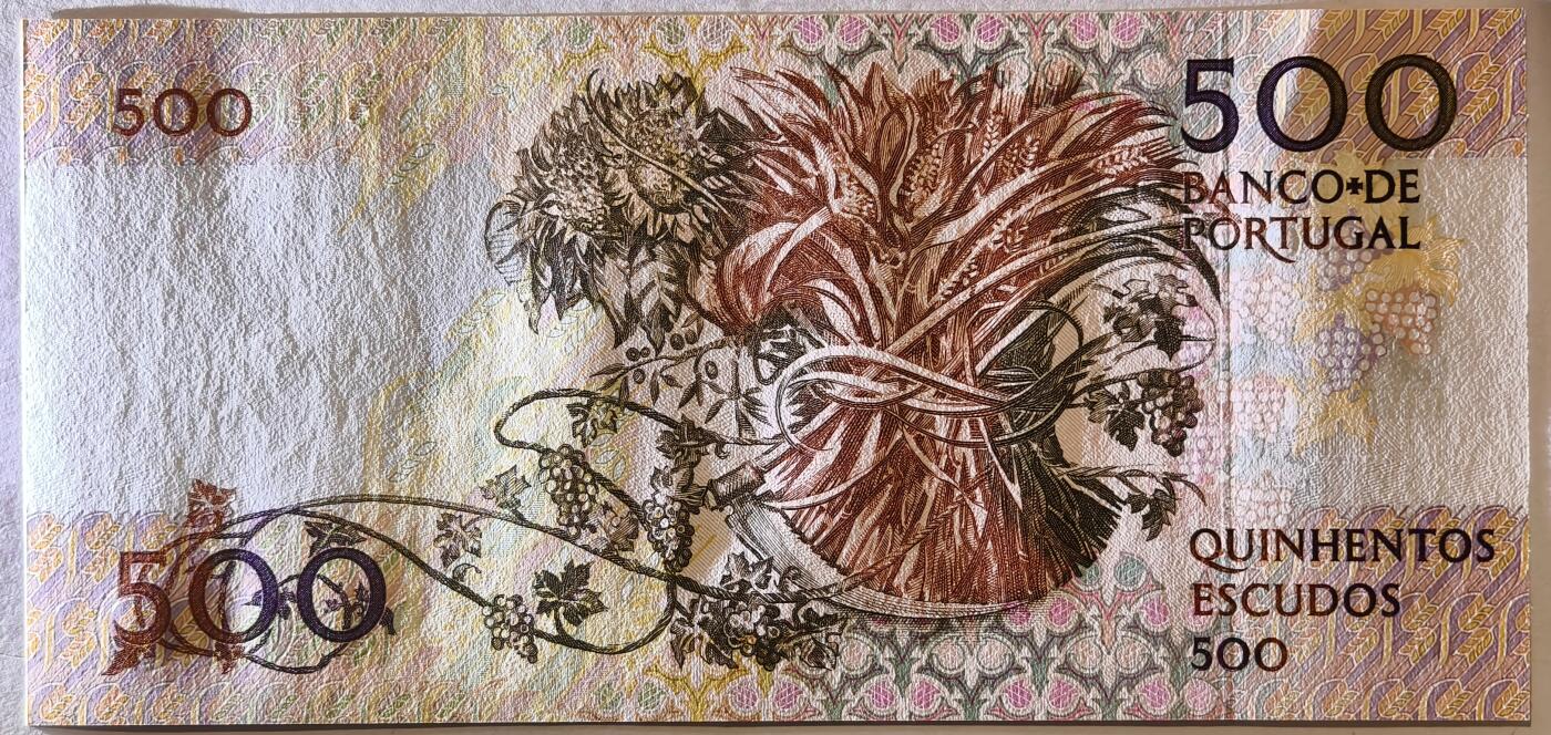 紫瑗钱币——第361期拍卖——纸币场 葡萄牙 1993年 10月4日 莫西尼奥 500埃斯库多 UNC (P-180f)