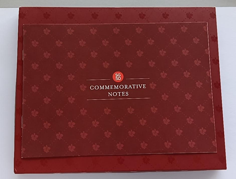 精品钱币第28场 全新unc新加坡50+10*5纪念钞全套6张，带册！