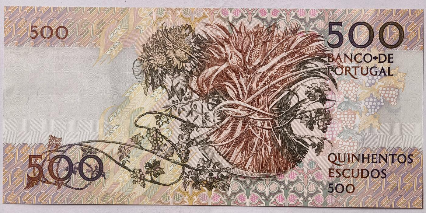 紫瑗钱币——第347期拍卖——纸币场 葡萄牙 1993年 10月4日 莫西尼奥 500埃斯库多 UNC (P-180f)