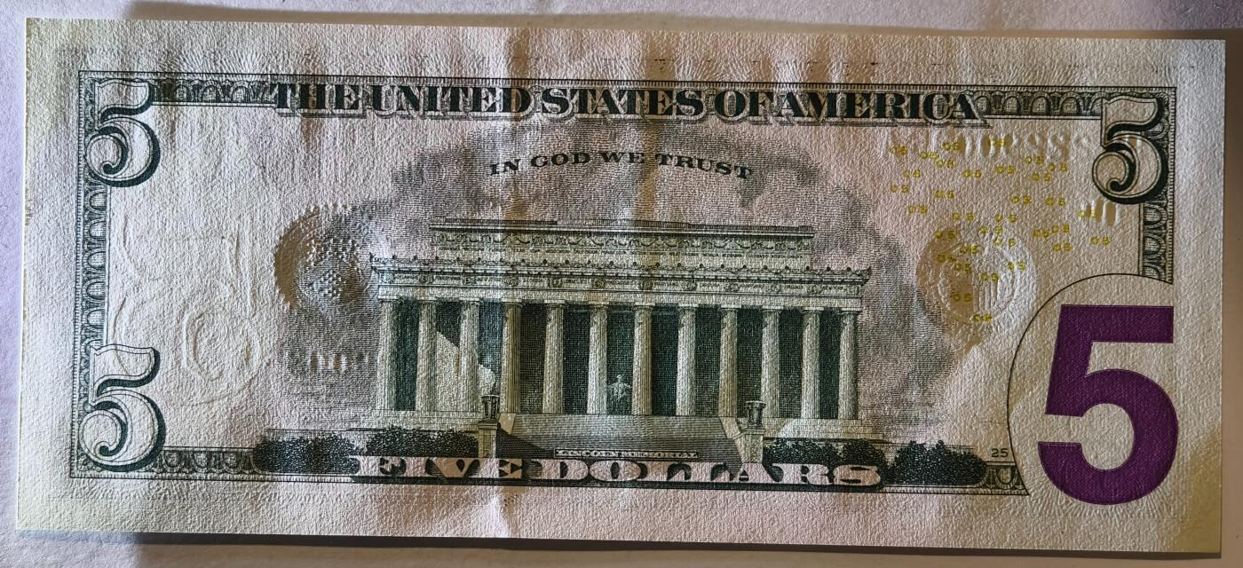 紫瑗钱币——第347期拍卖——纸币场 美国 2017年 D版 A序列 亚伯拉罕·林肯 5美元 彩色版 UNC