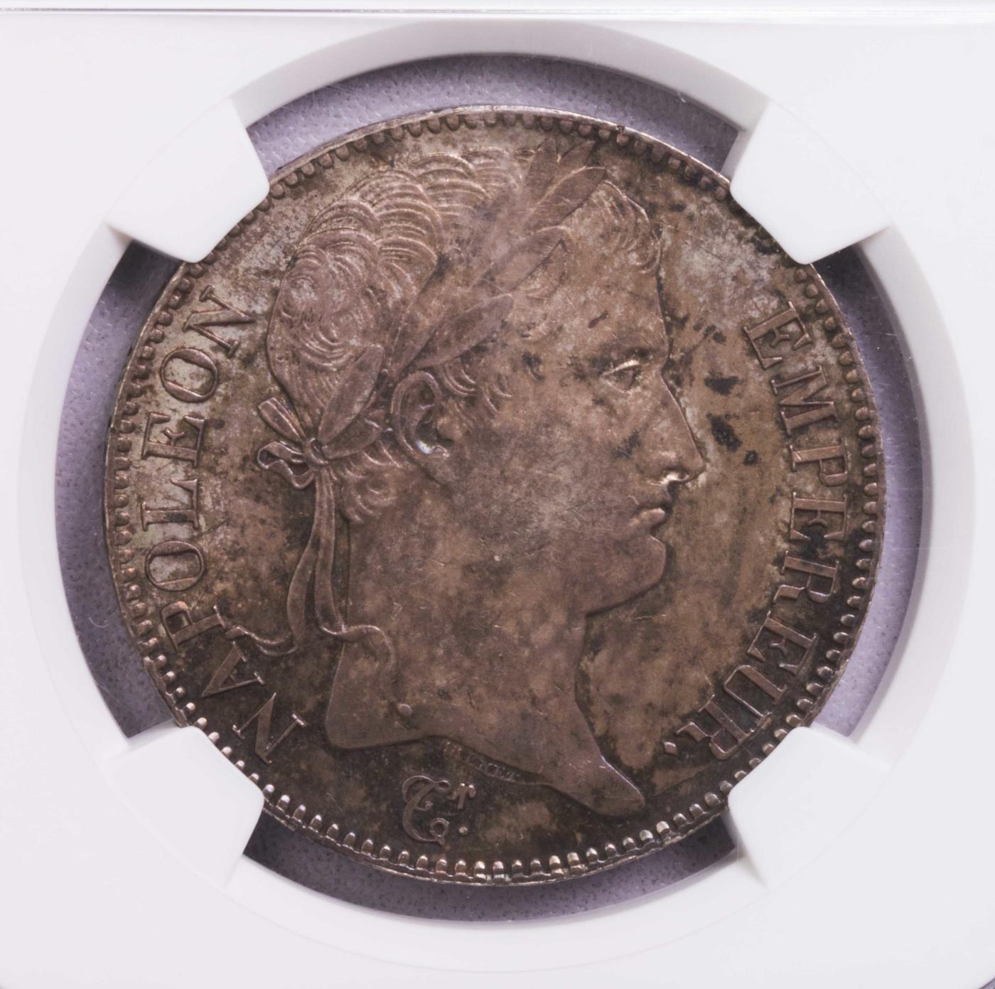 NGC-MS63 1815B法国百日王朝5法郎大银冠军唯一MS