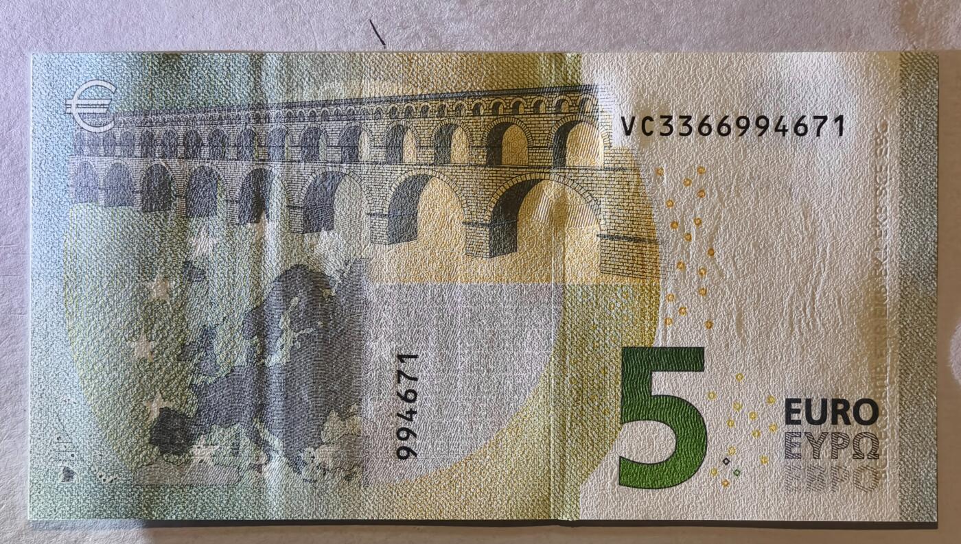 紫瑗钱币——第347期拍卖——纸币场 欧元 西班牙 2013年 加尔桥 5欧元 UNC