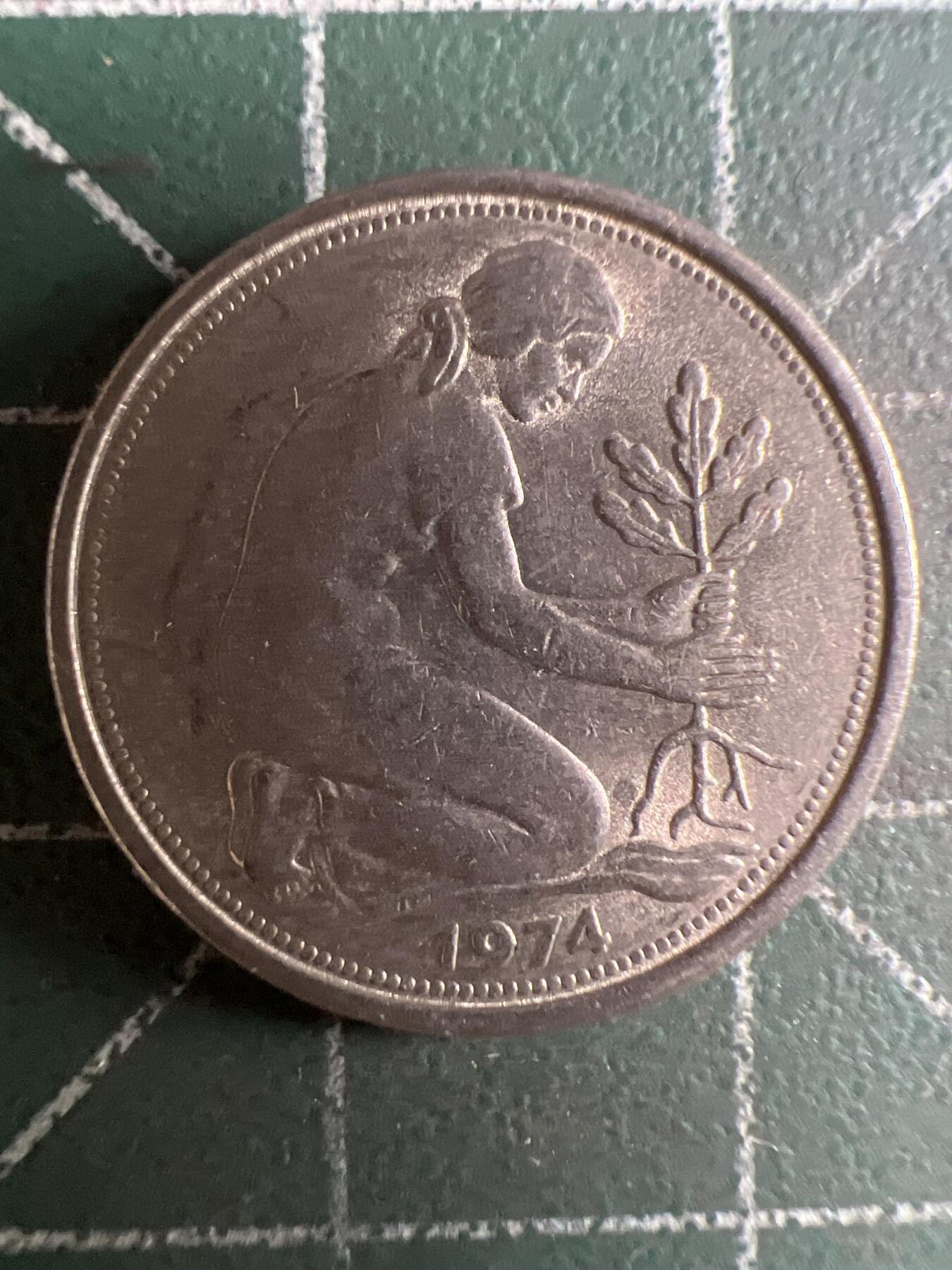 第598期 硬币专场 （无押金，捡漏，全场50包邮，偏远地区除外，接收代拍业务） 德国50分 F