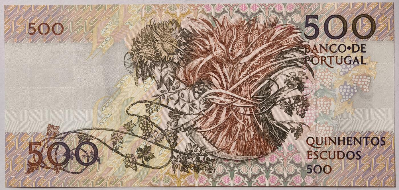 紫瑗钱币——第361期拍卖——纸币场 葡萄牙 1993年 10月4日 莫西尼奥 500埃斯库多 UNC (P-180f)
