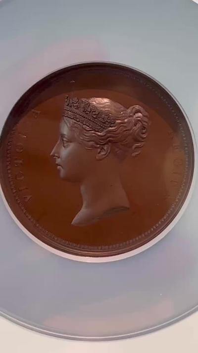 NGC-MS66BN 1837英国女王访问伦敦大铜章 唯一冠军 带原盒