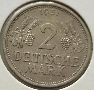 外国散币20240511场次（中拍皆有赠品），每周两拍，可寄存半年 - 少见德国1951年2马克F版