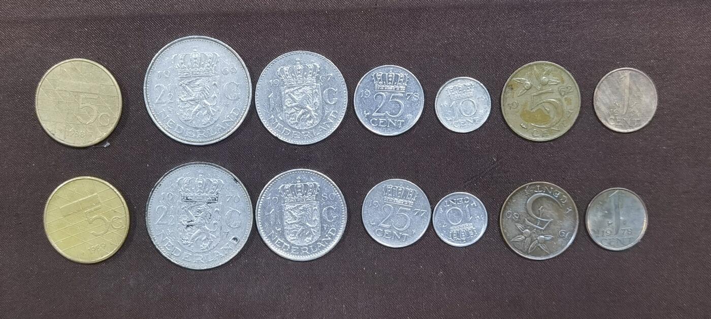 北京马甸外国币专卖微拍第119期，外国非贵金属属纪念币，流通币专场，陆续上新，欢迎关注 荷兰2套