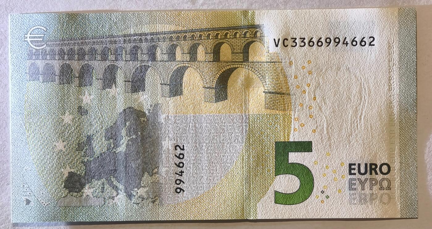 紫瑗钱币——第373期拍卖——纸币场 欧元 西班牙 2013年 加尔桥 5欧元 UNC