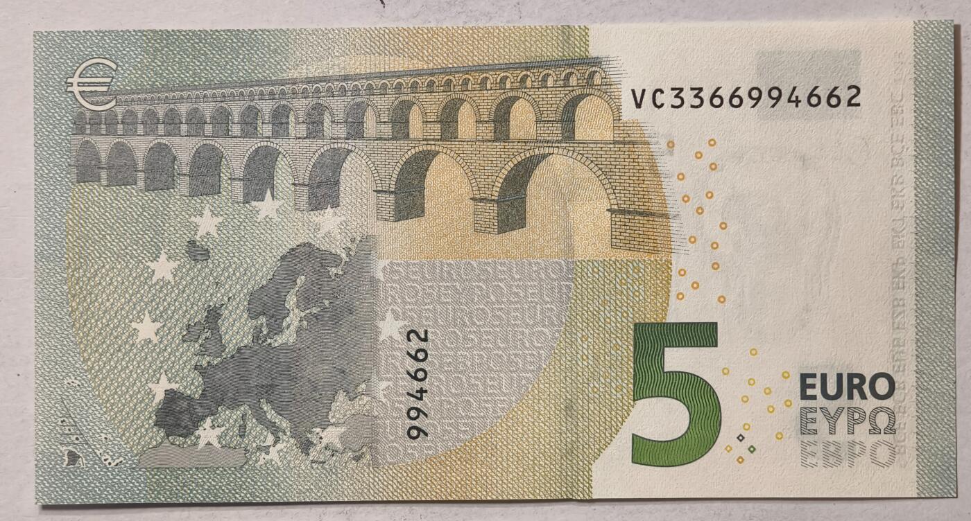 紫瑗钱币——第373期拍卖——纸币场 欧元 西班牙 2013年 加尔桥 5欧元 UNC