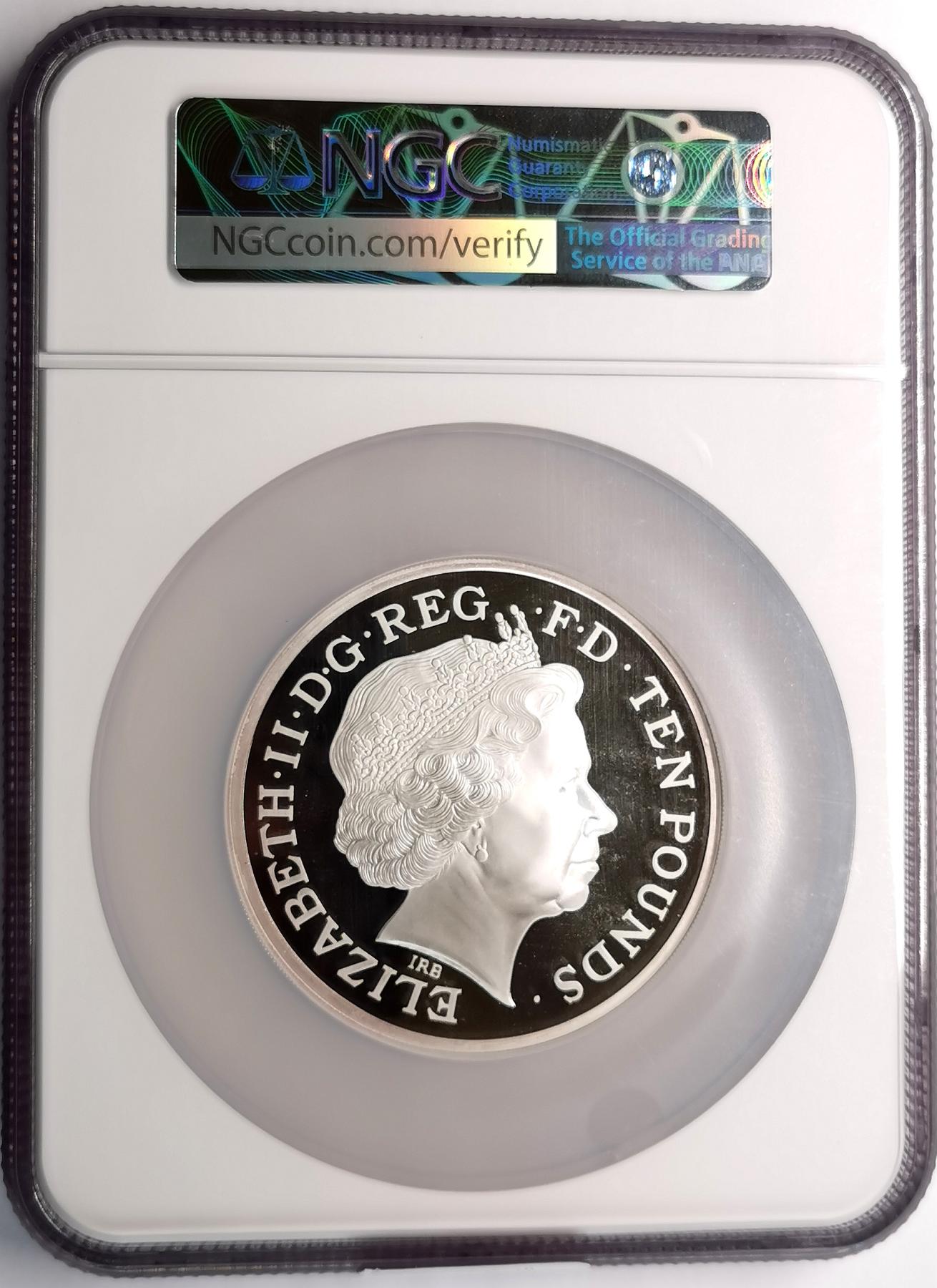 凡希社世界钱币微拍第二百六十八期 2012英国伦敦奥运纪念10镑大银NGC-PF69UC