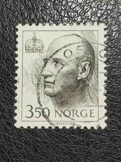 中外邮票封捡漏专场 - 1992年挪威哈拉尔五世邮票