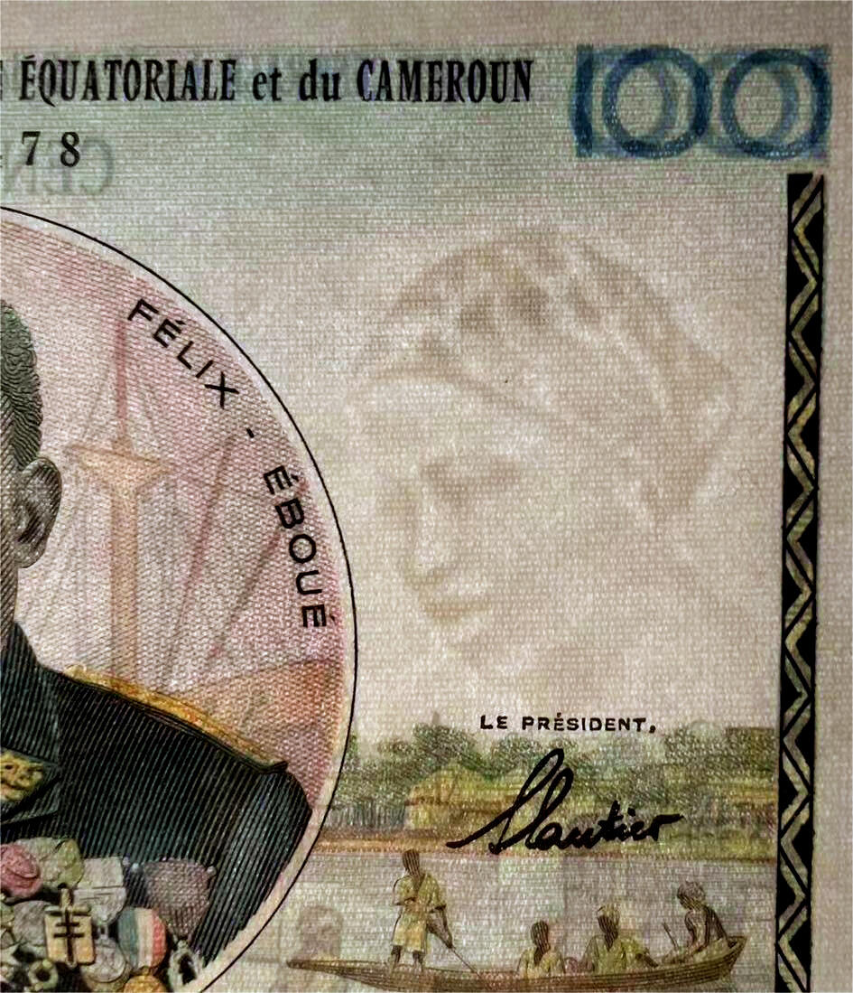 【Blue Auction】✨世界纸币精拍第475期【精】 【珍品 p1 唯一冠军分&唯一记录 加蓬版筋票 区别于p2】法属赤道非洲 1961-62年100法郎 PMG66EPQ如此绝的品相一票难求 设计精美 正面人物系首位法属殖民地黑人总督费利克斯·埃布埃，任内曾建议戴高乐将军鼓励法国殖民地人民参加反法西斯斗争，并促成法属赤道非洲、乍得及喀麦隆接受戴高乐的领导，去世后被移入贤人祠。