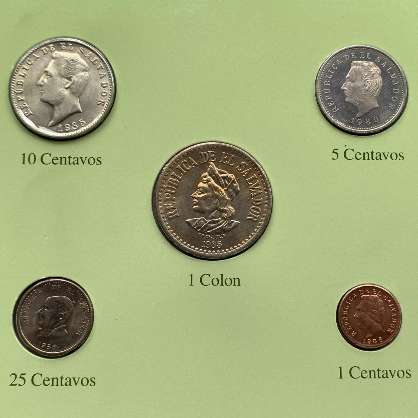 【DeJaVu】新手入门2024龙年首场钱币拍卖 萨尔瓦多-世界各国UNC硬币套币富兰克林包装