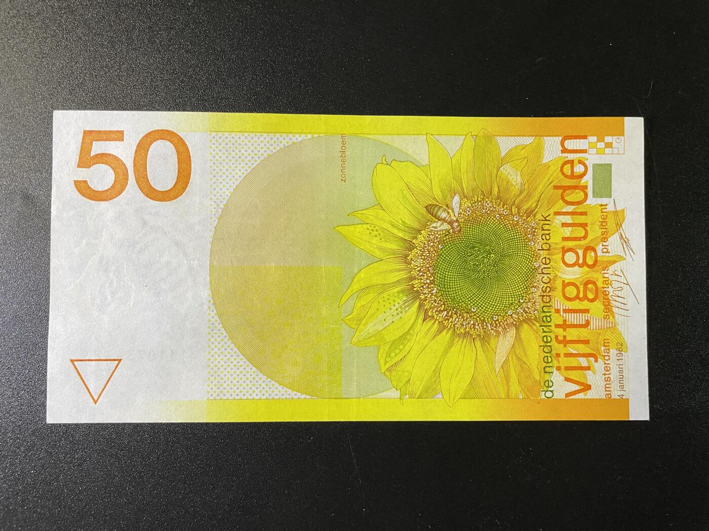 【Blue Auction】✨世界纸币精拍第475期【精】 荷兰 1982年50盾 向日葵 品相如图