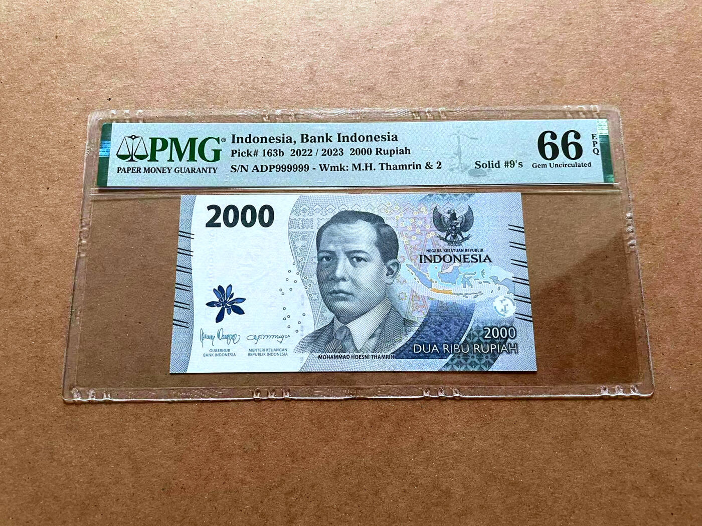 【Blue Auction】✨世界纸币精拍第475期【精】 【全同9】印尼 2022年2000卢比 PMG66EPQ 