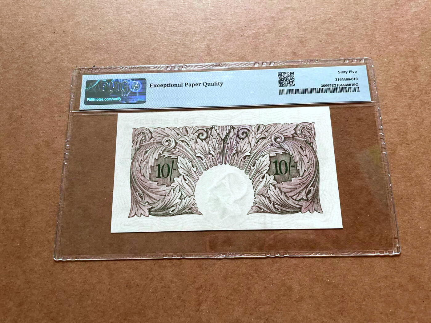 【Blue Auction】✨世界纸币精拍第475期【精】 【无47】英国 A序列 1940-48年10先令 紫色版 PMG65EPQ 