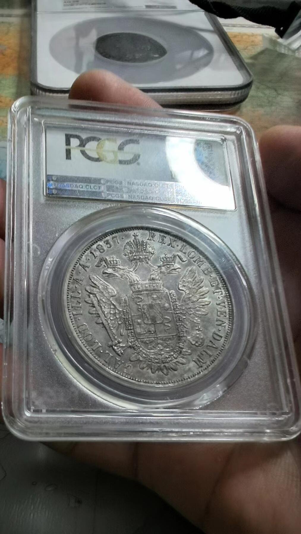 伦巴第-威尼西亚1837年Scudo银币 PCGS-MS62