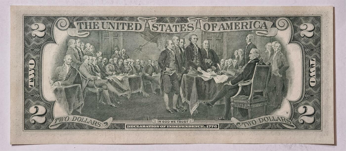 紫瑗钱币——第347期拍卖——纸币场 美国 1976年 F版 无序列 托马斯·杰斐逊 2美元  UNC
