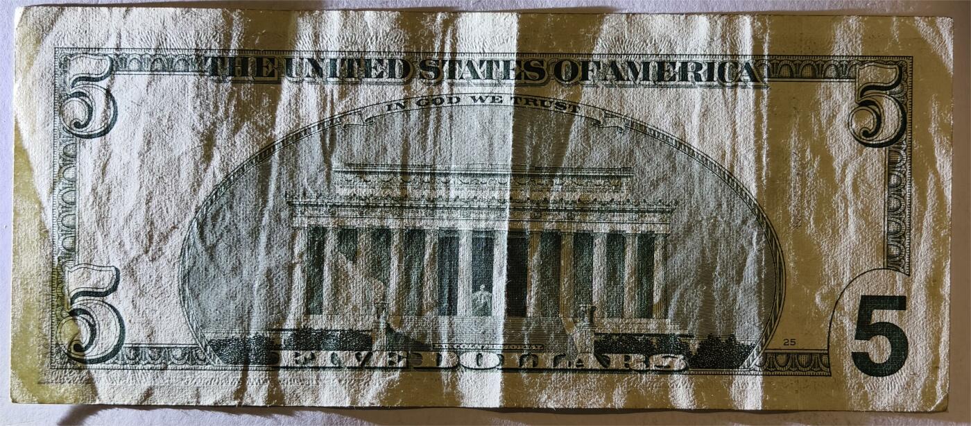 紫瑗钱币——第347期拍卖——纸币场 美国 2003年 F版 A序列 亚伯拉罕.林肯 5美元 大头版 流通品