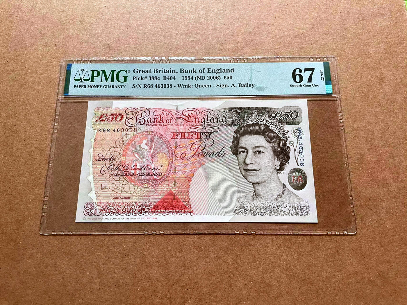 【Blue Auction】✨世界纸币精拍第475期【精】 英国 1994年50镑 PMG67EPQ 高分