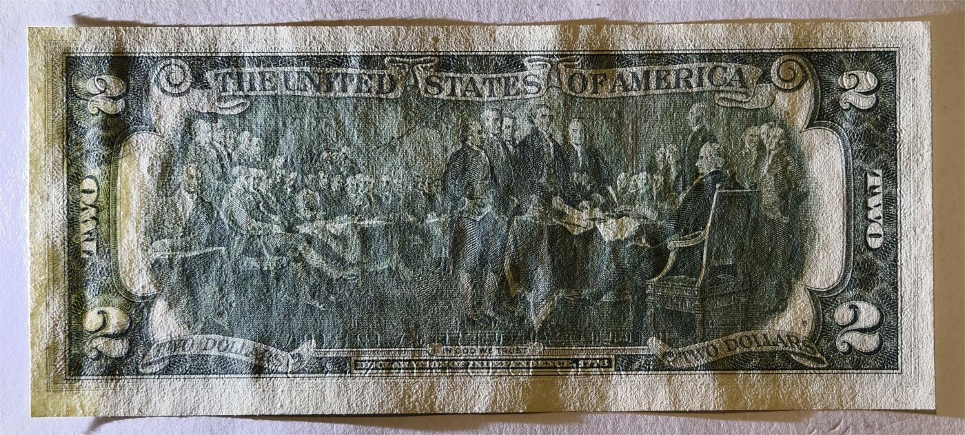 紫瑗钱币——第347期拍卖——纸币场 美国 1976年 F版 无序列 托马斯·杰斐逊 2美元  UNC