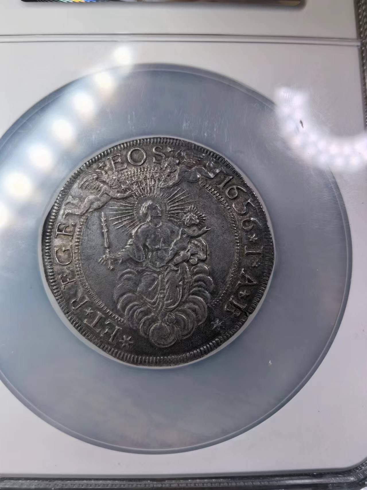 热那亚共和国1656年大Scudo银币 NGC-MS62