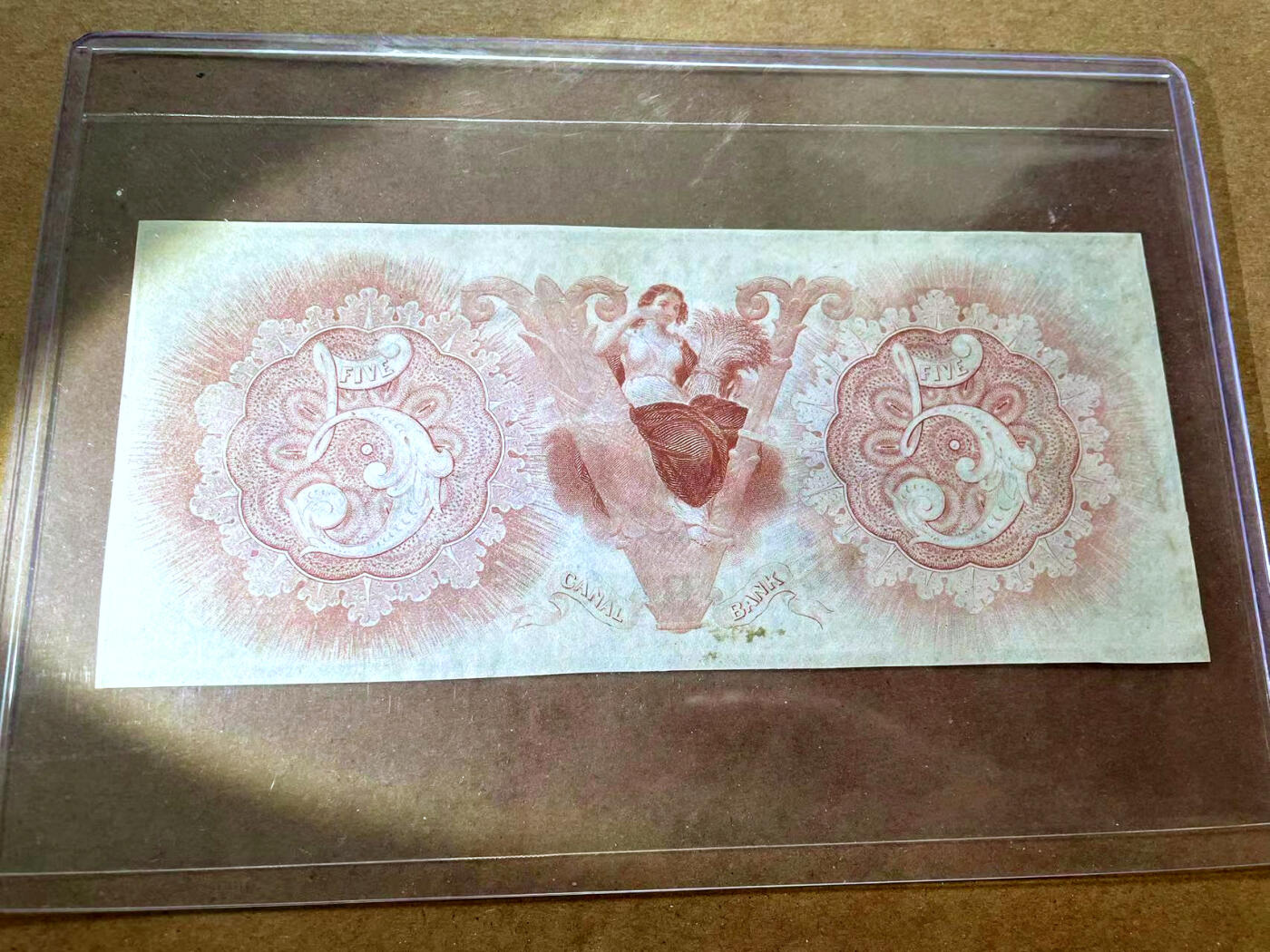 【Blue Auction】✨世界纸币精拍第475期【精】 美国 新奥尔良 18XX年5美金 大票幅 设计精美 UNC- 有黄