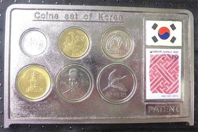 世界钱币章牌书籍专场拍卖第212期 韩国封装套币6枚
