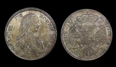 马耳他骑士团1789年30塔里银币 PCGS-MS62 - 马耳他骑士团1789年30塔里银币 PCGS-MS62