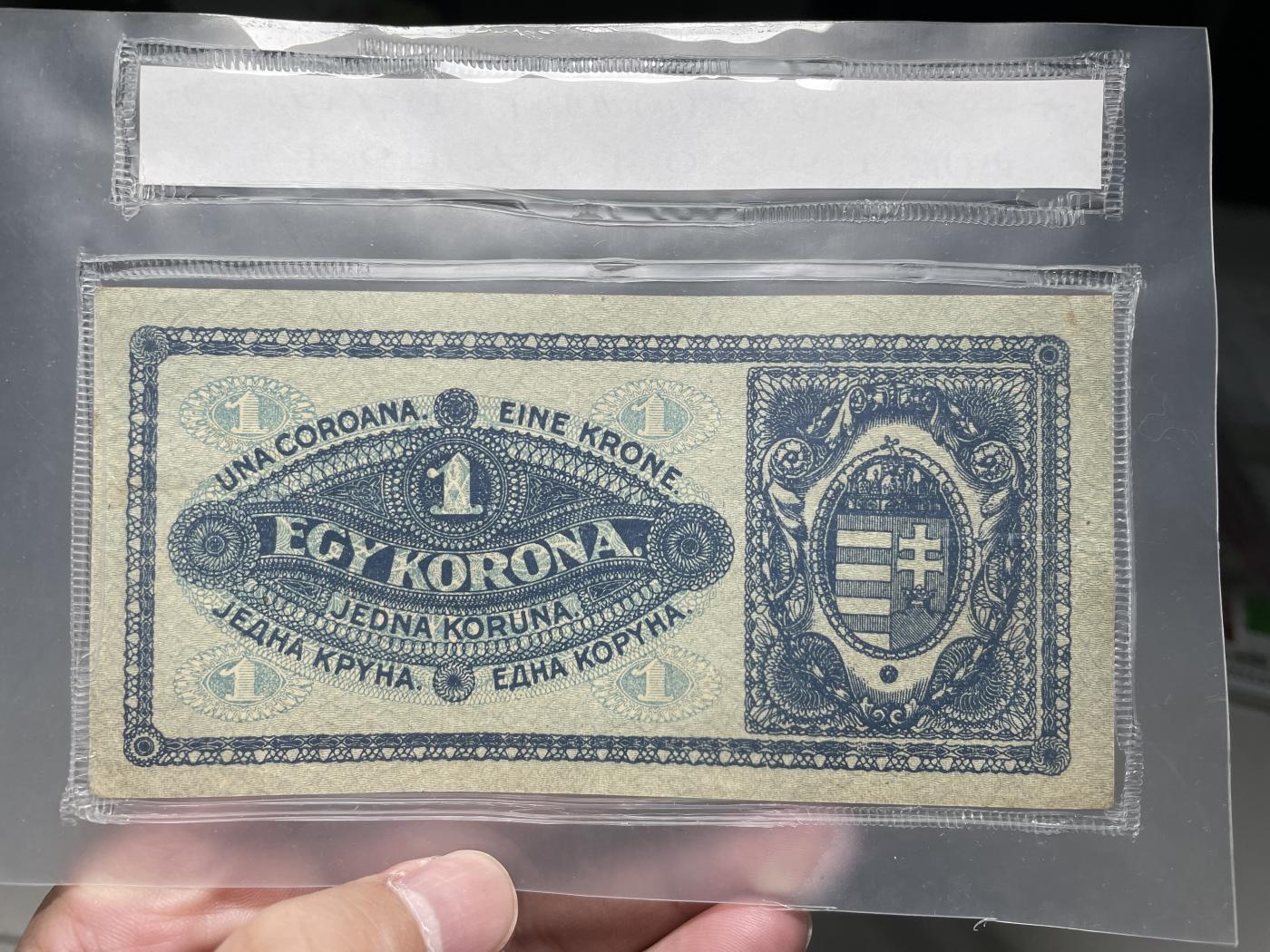 2024年集古藏今外币拍卖第六期-第10场—（总第60拍-纸币专场），本期拍完结算一次 1920年匈牙利1克朗