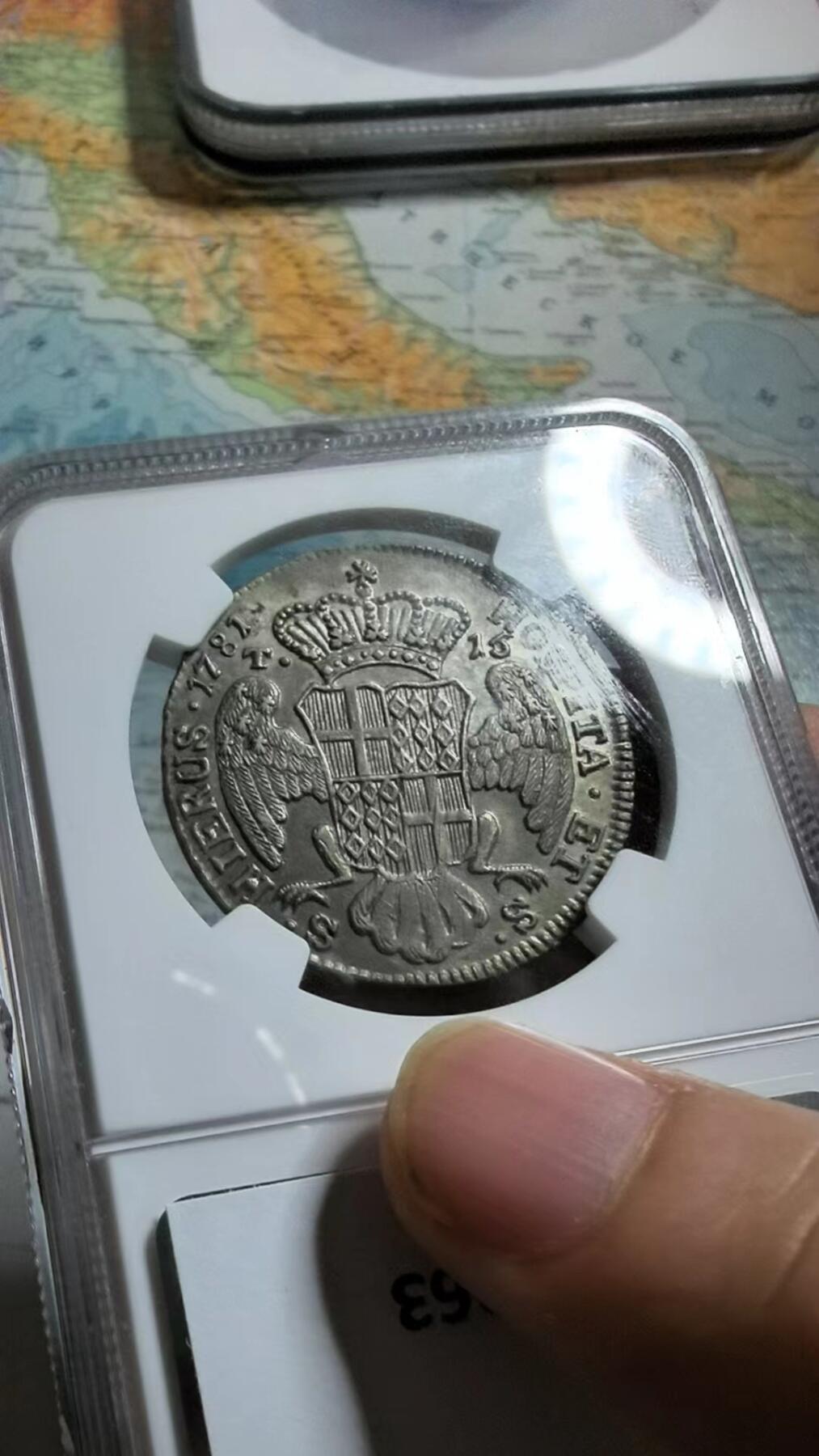 马耳他骑士团1781年15塔里银币 NGC-MS62