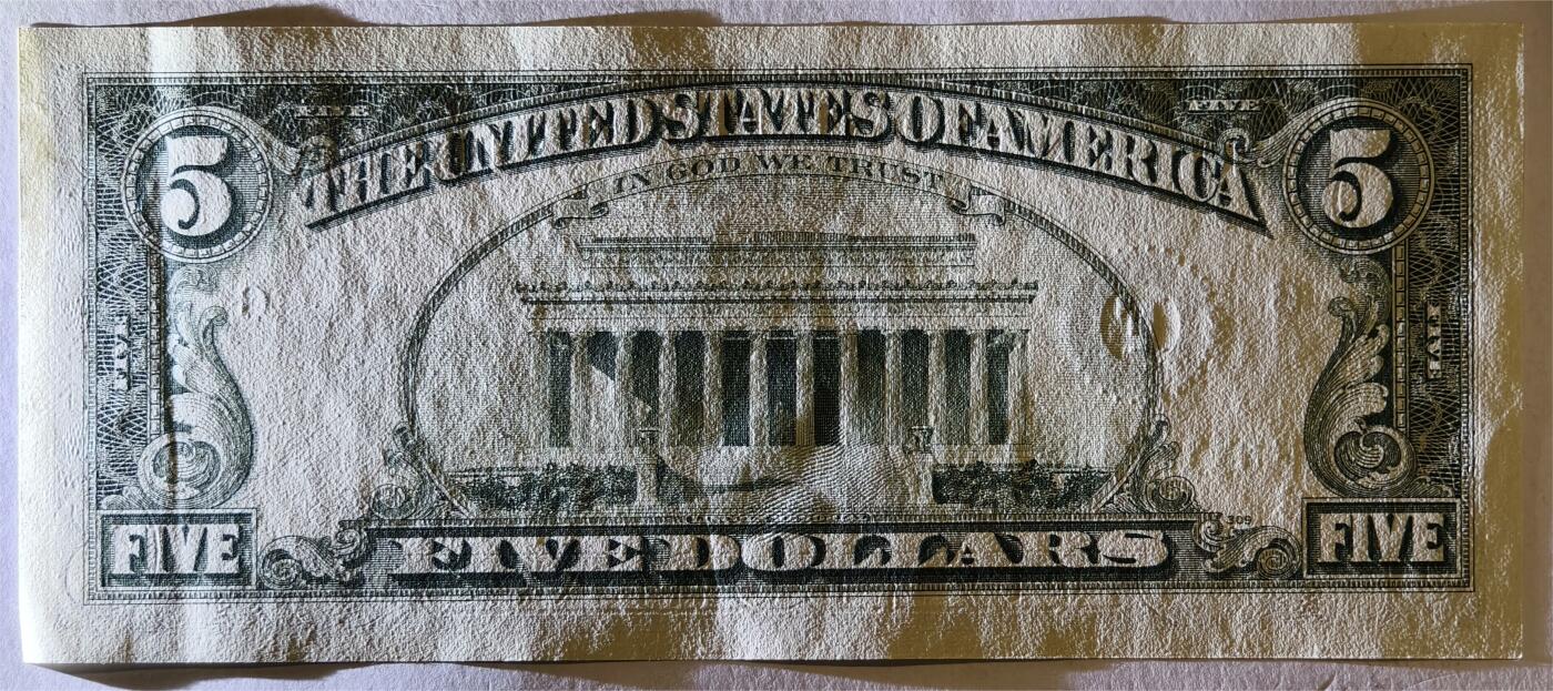 紫瑗钱币——第347期拍卖——纸币场 美国 1988年 F版 无序列 亚伯拉罕.林肯 5美元 小头版 UNC-