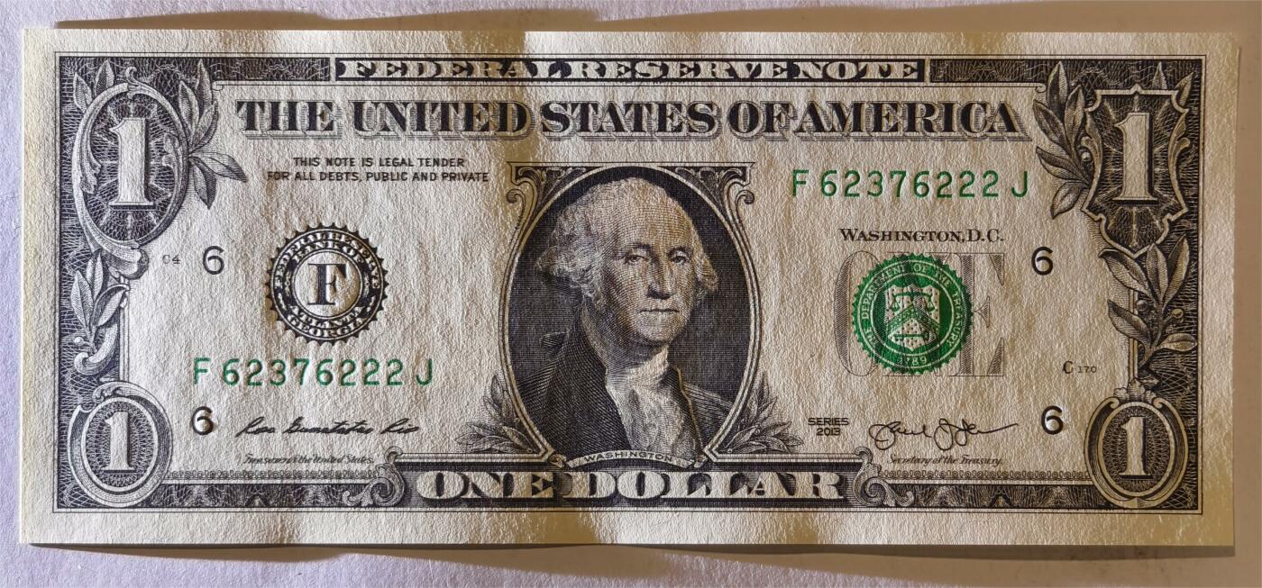 紫瑗钱币——第347期拍卖——纸币场 美国 2013年 F版 无序列 乔治·华盛顿 1美元  UNC-