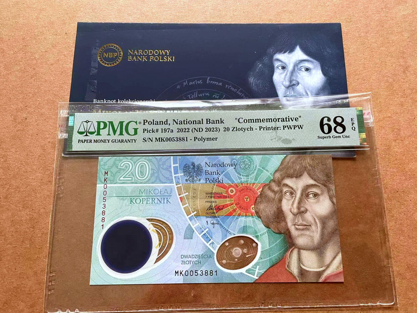 【Blue Auction】✨世界纸币精拍第475期【精】 【带册 无47】波兰 2023年20兹罗提 哥白尼纪念钞 PMG68EPQ 超高分 
