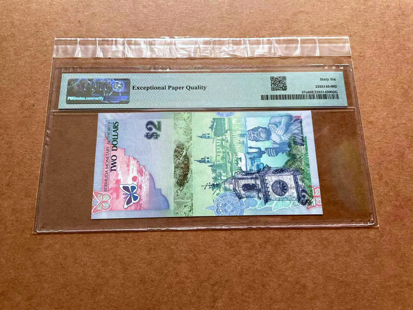 【Blue Auction】✨世界纸币精拍第475期【精】 【获奖钞 洋葱冠 无47】百慕大 2009年2元 蓝鸟 PMG66EPQ 