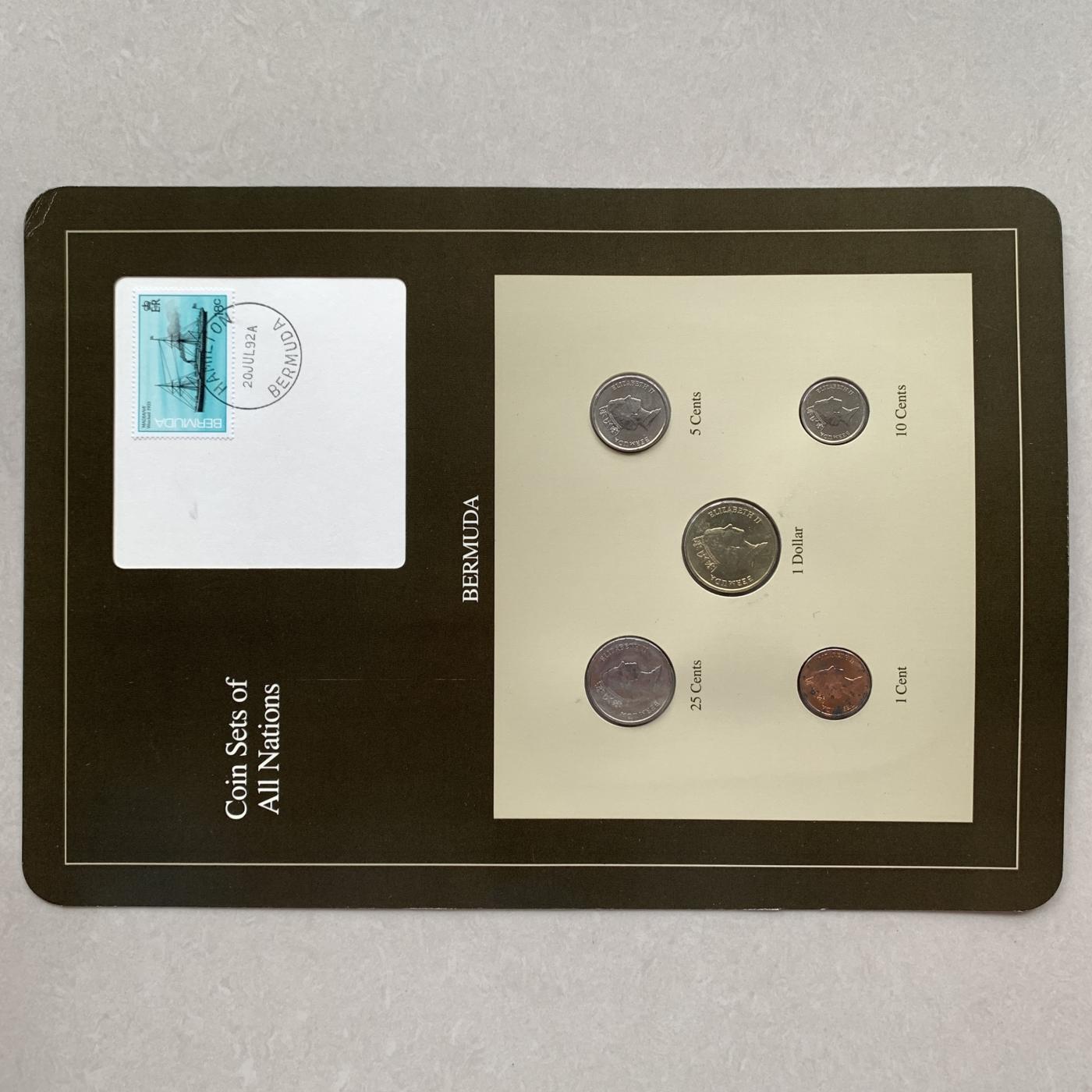 【DeJaVu】新手入门2024龙年首场钱币拍卖 百慕大-世界各国UNC硬币套币富兰克林包装