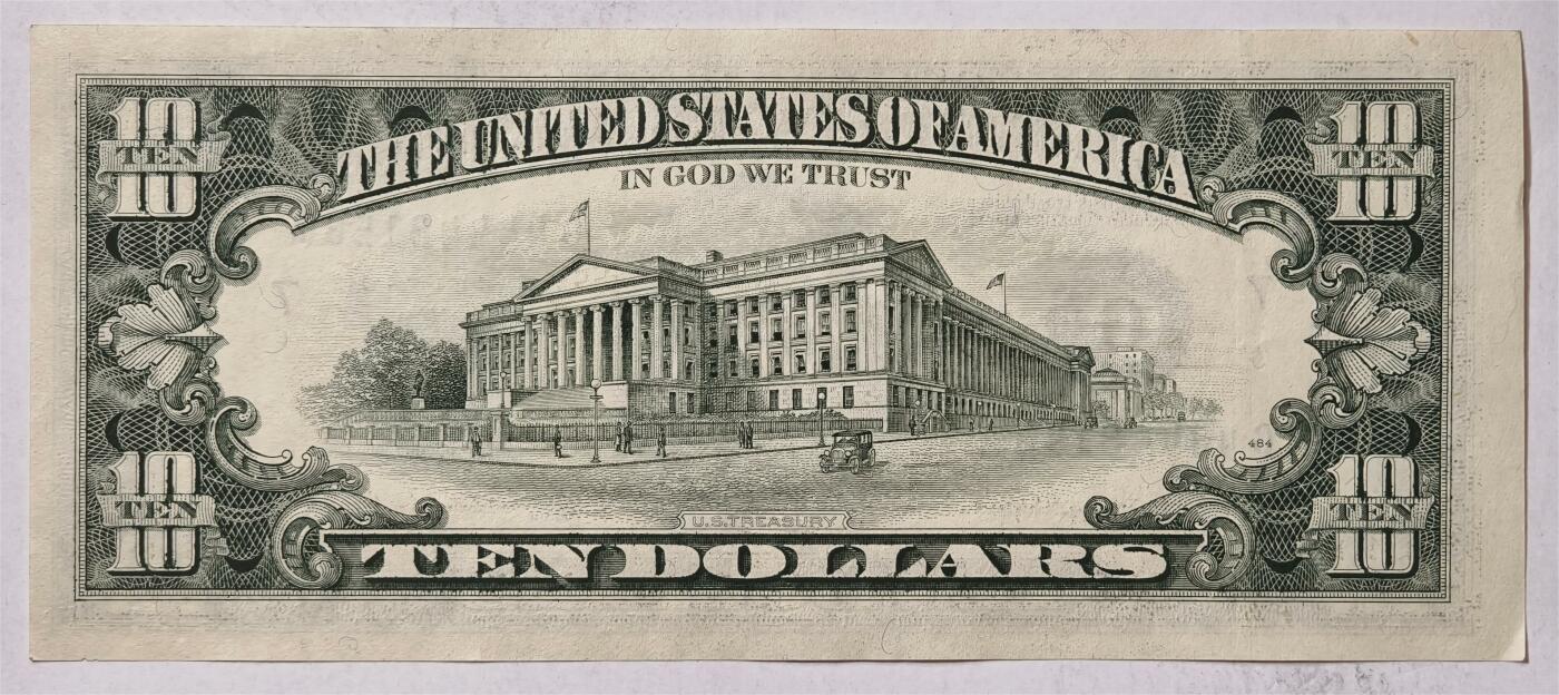 紫瑗钱币——第347期拍卖——纸币场 美国 1990年 G版 无序列 亚历山大.汉密尔顿 10美元 小头版 UNC